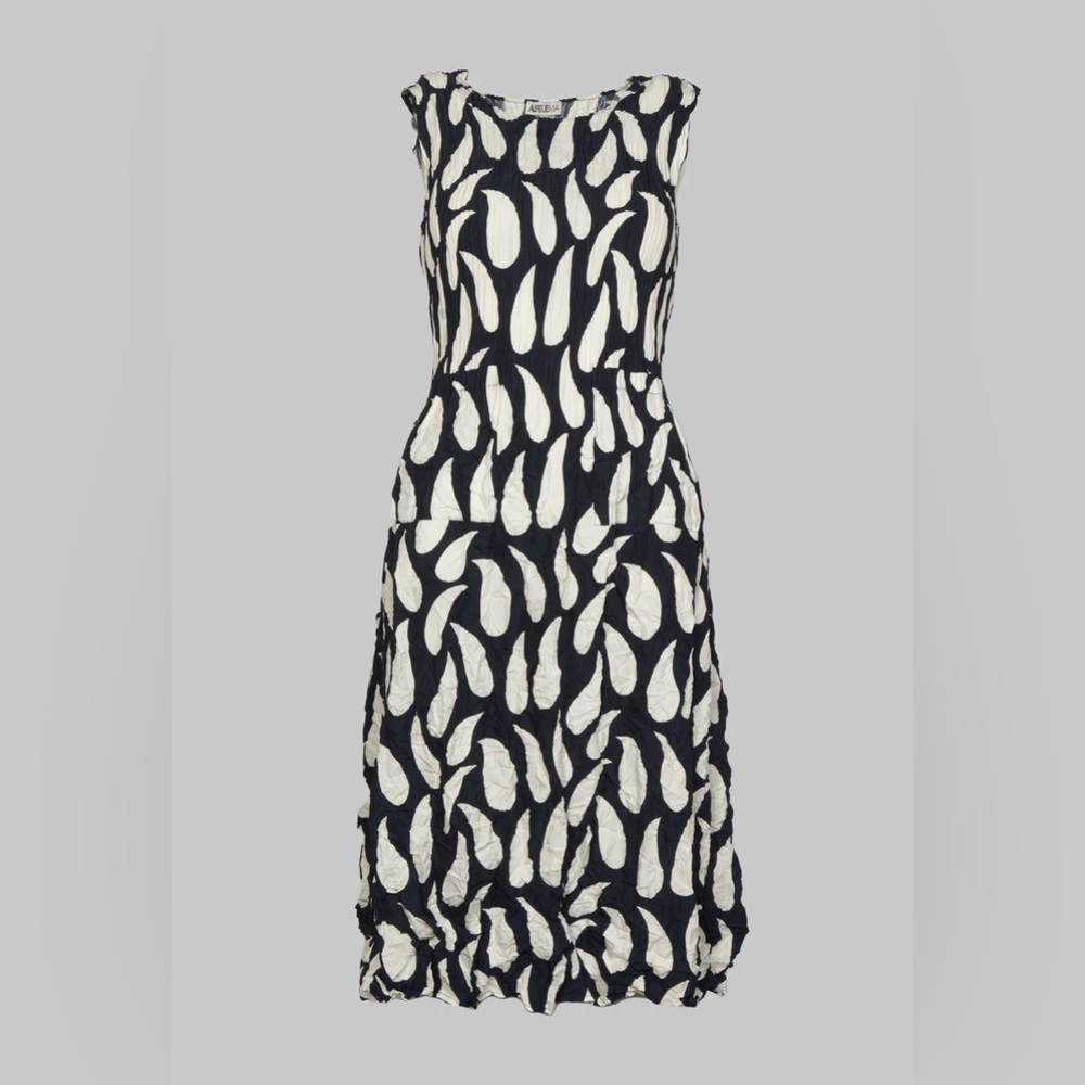 Alquema smash pocket dress in ink white droplet Sz 1 black‎ - Picture 2 of 11
